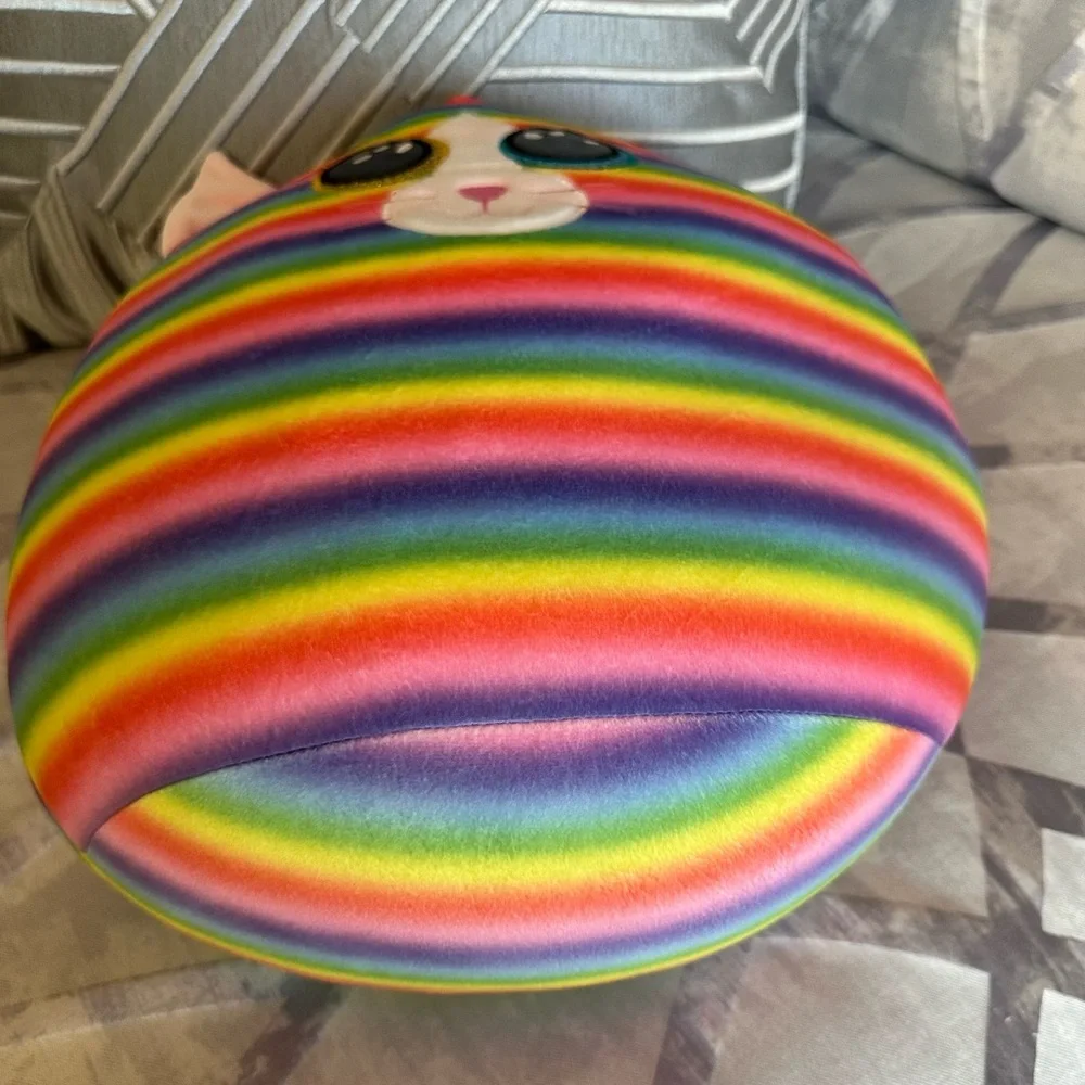 Ty Squish-a-Boo Plush - “Heather” a Multicolor Striped Cat Plush